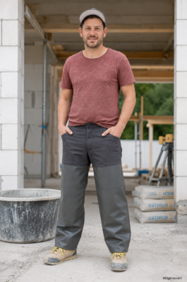 Estrichlegerhose / Bundhose aus dehnbarer Strechware für Estrichleger